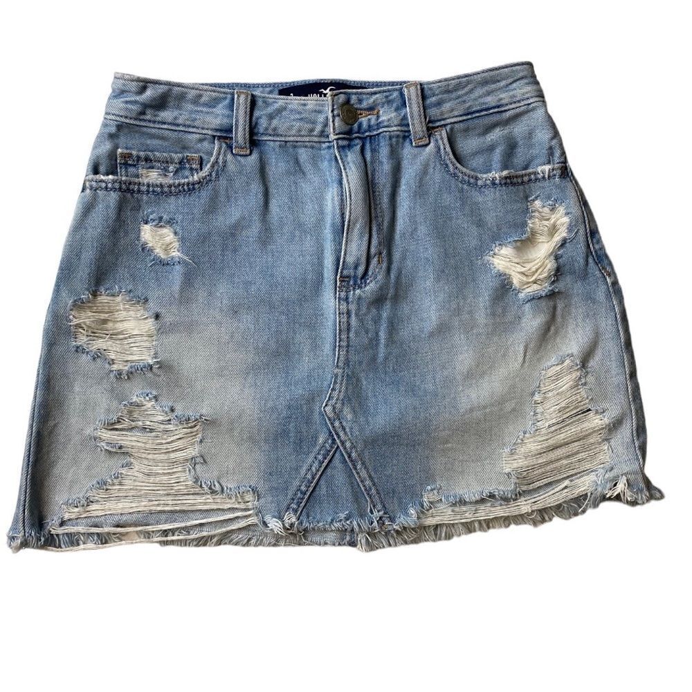 COPY - Hollister High Rise Jean Skirt distressed  Size 26